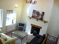 Lounge at Weavers Hall self-catering cottage, Newburgh, Fife, Scotland, UK