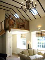 Lounge at Weavers Hall self-catering cottage, Newburgh, Fife, Scotland, UK